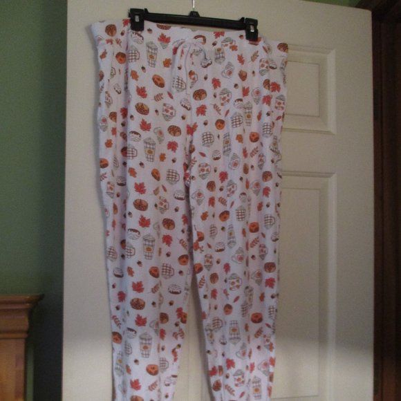 Cynthia Rowley Other - Cynthia Rowley Pajama Bottoms Fall Halloween Latte Donut Size 2X NWOT